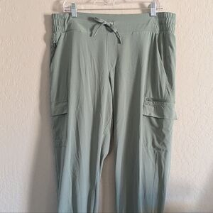 Large Woman's All in Motion Aqua Blue Cargo Joggers